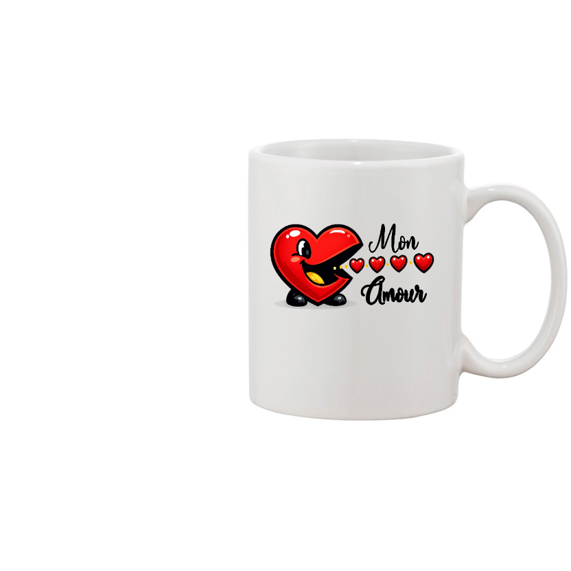 Mug personnalisé Saint‑Valentin « Mon Amour » avec prénom