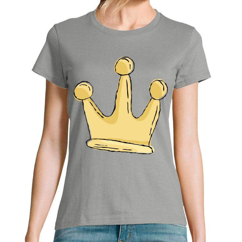 T-shirt Femme Licorne avec Couronne – Coupe Classique