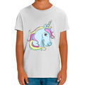 T-shirt Licorne Tête de Licorne pour Fille – Coton Imprimé