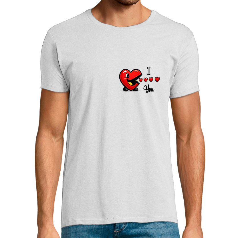 T-shirt Saint-Valentin « Hearty – I Love You » – Message romantique