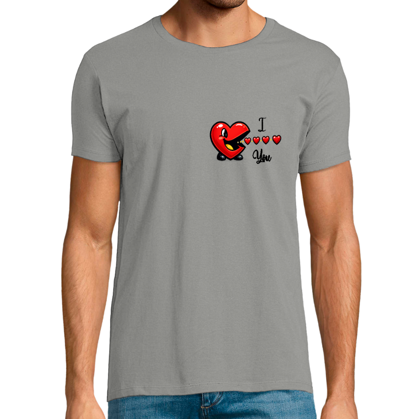 T-shirt Saint-Valentin « Hearty – I Love You » – Message romantique