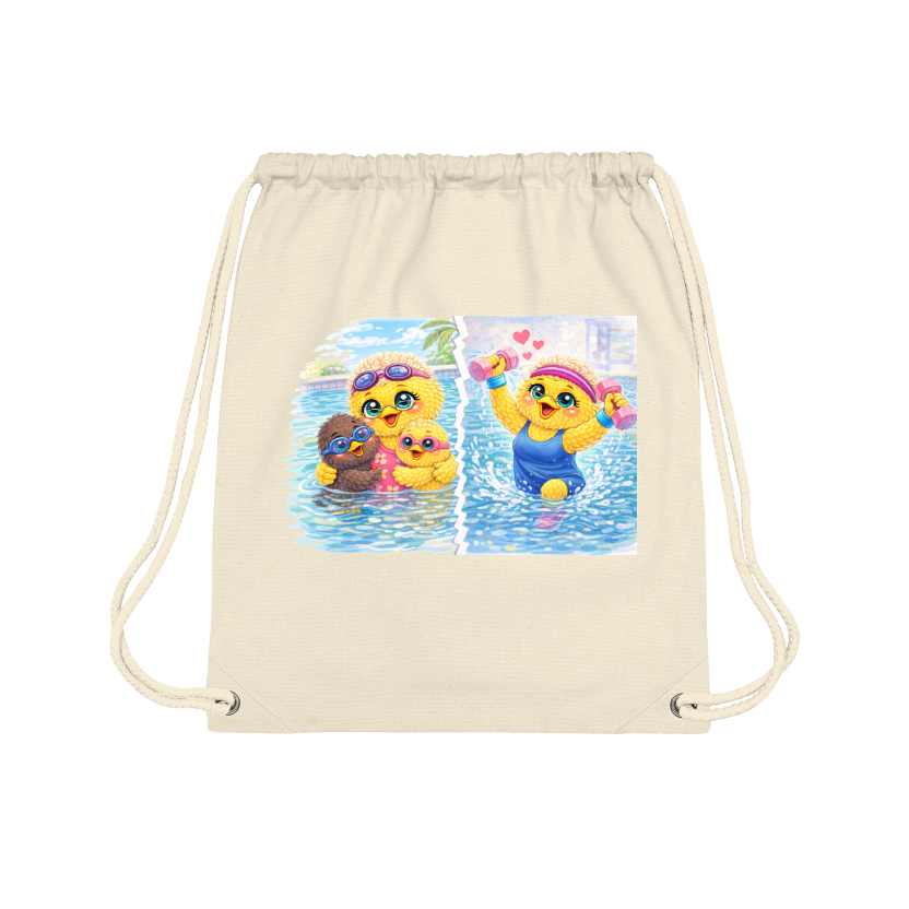 Sac à dos à cordon « Super Mamie nageuse »
