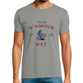 : T-shirt homme “Vivre d’Amour et de VTT” – Confort et Style