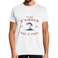 T-shirt « Vivre d’amour et de vol à voile » pour homme – coton robuste