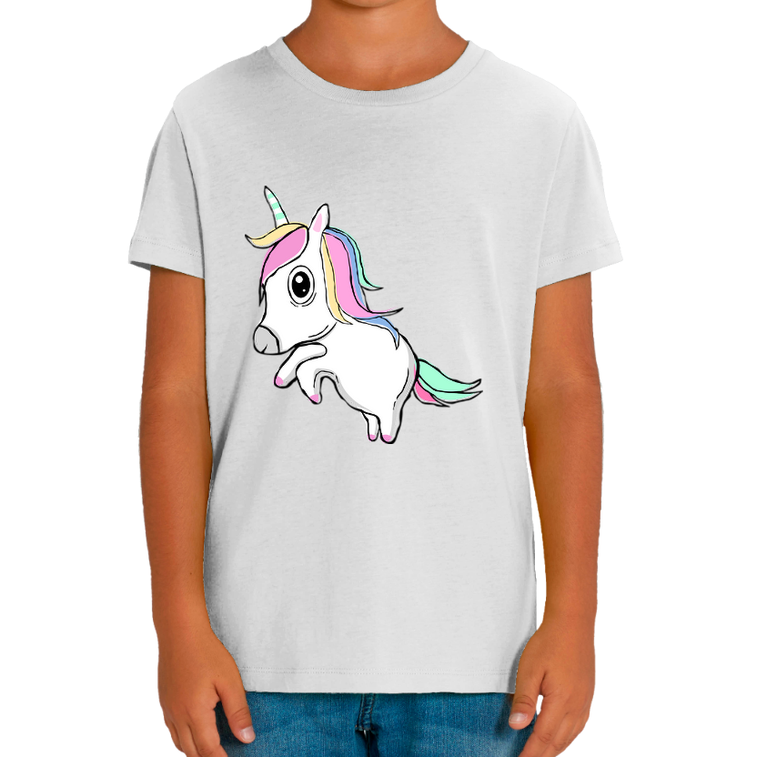 T-shirt licorne jump fille – coton confortable et design légendaire
