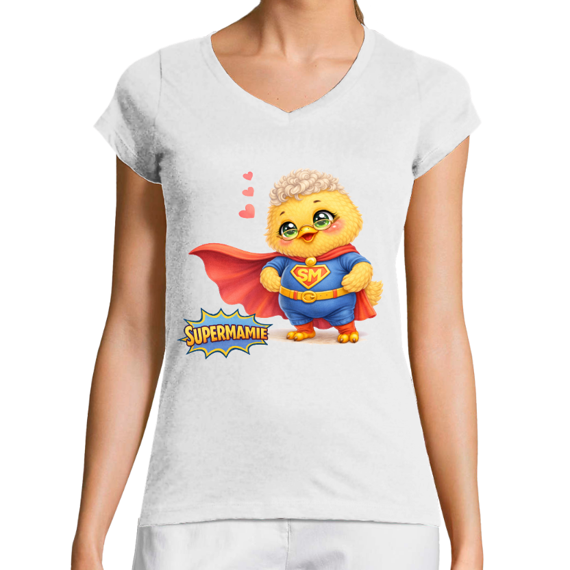 T‑shirt Femme « Super Mamie » – Cadeau Fête des Grands‑Mères