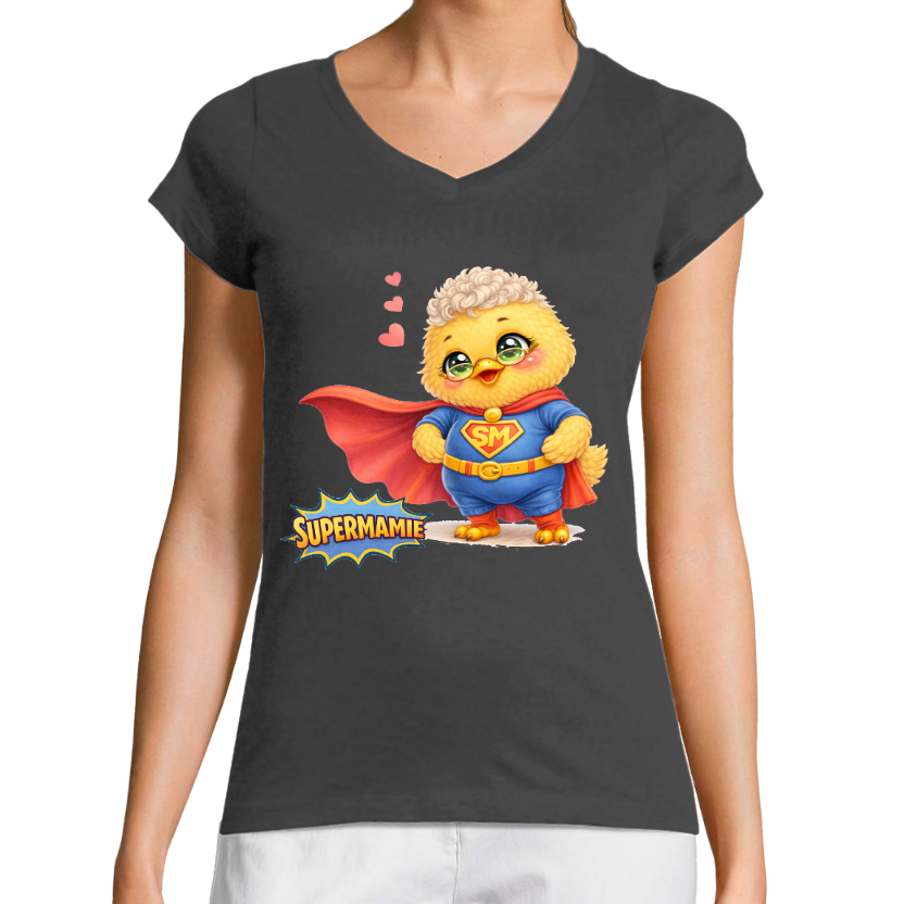 T‑shirt Femme « Super Mamie » – Cadeau Fête des Grands‑Mères