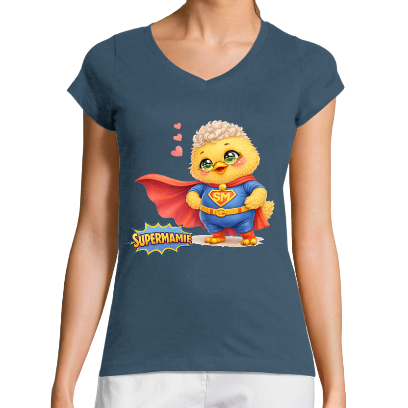 T‑shirt Femme « Super Mamie » – Cadeau Fête des Grands‑Mères