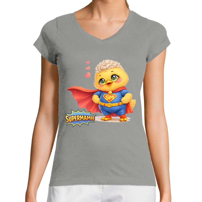 T‑shirt Femme « Super Mamie » – Cadeau Fête des Grands‑Mères