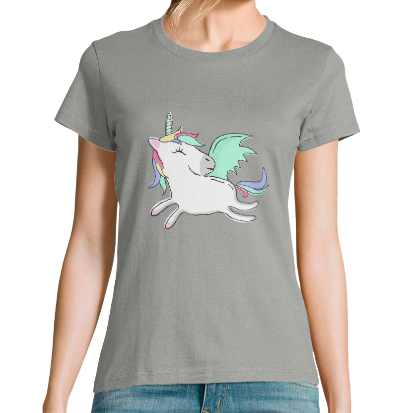 T-shirt Licorne Volante – Imprimé Magique pour Femme & Fille