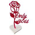 Rose décorative personnalisée « Only You » – Impression 3D